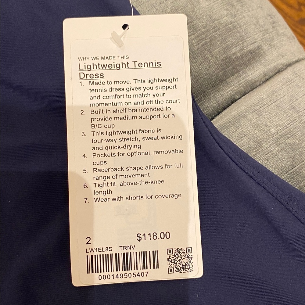 NWT Lululemon lightweight tennis dress Size 2 - Picture 4 of 4